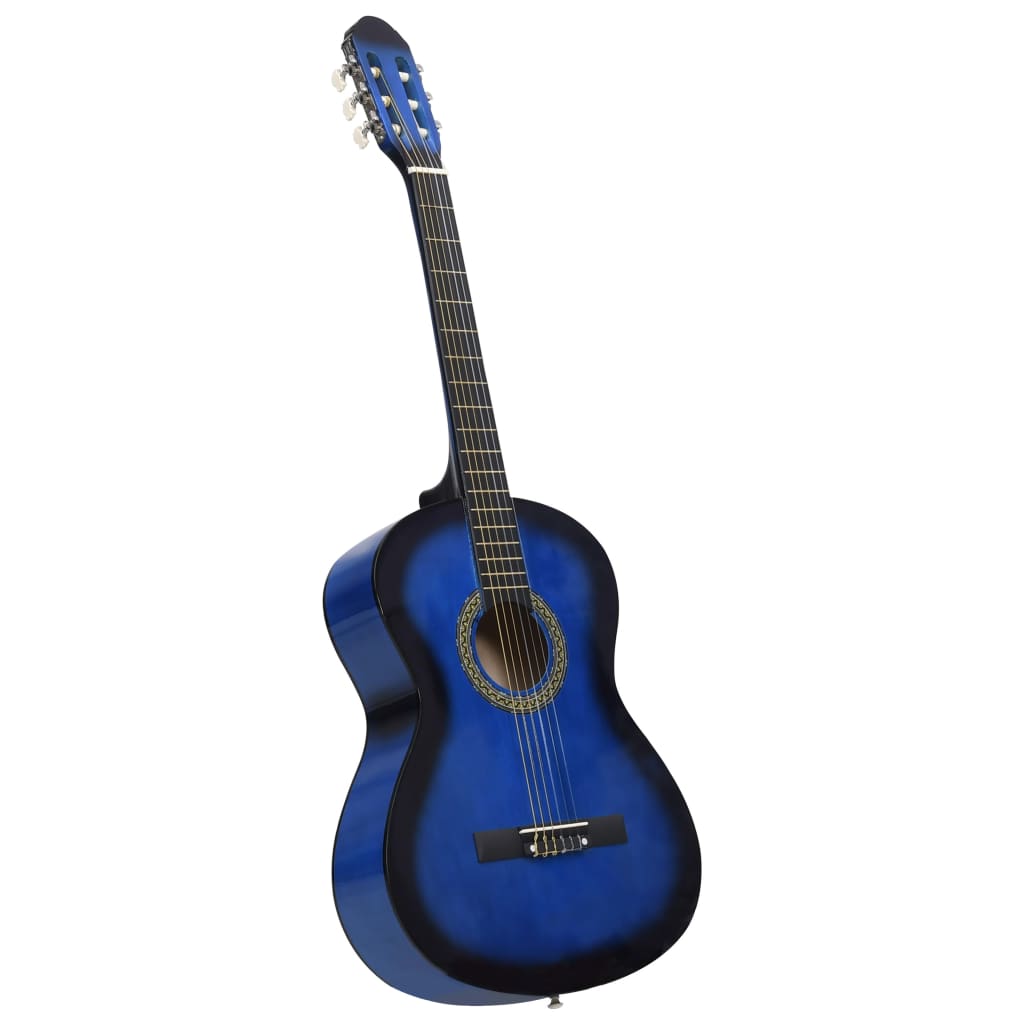 Guitarra clássica para iniciantes com saco 4/4 39" azul