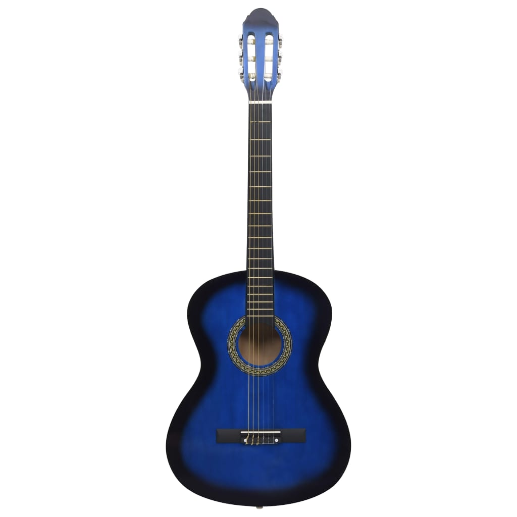 Guitarra clássica para iniciantes com saco 4/4 39" azul