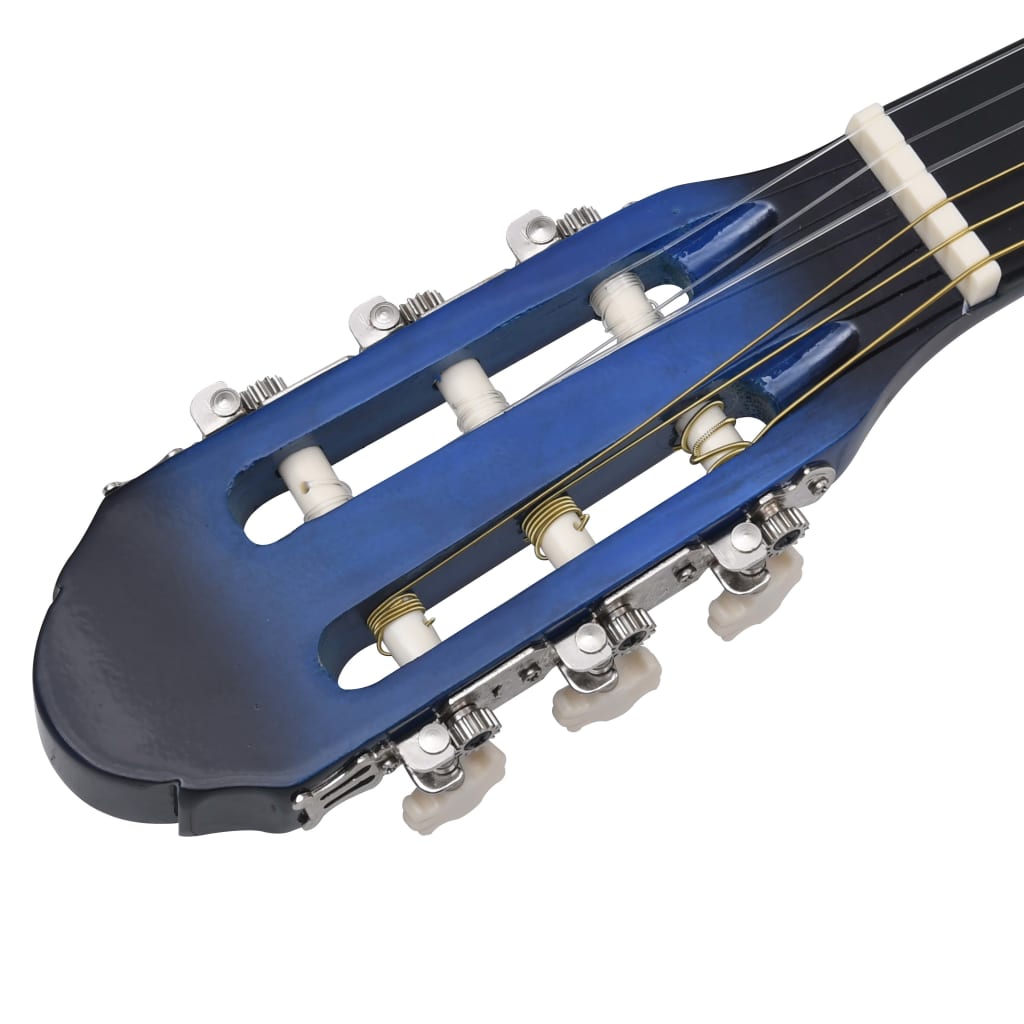 Guitarra clássica para iniciantes com saco 4/4 39" azul