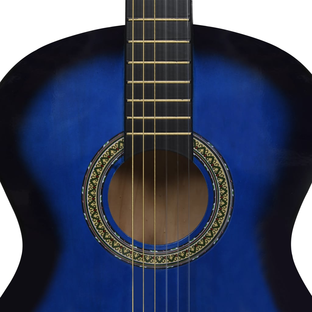 Guitarra clássica para iniciantes com saco 4/4 39" azul