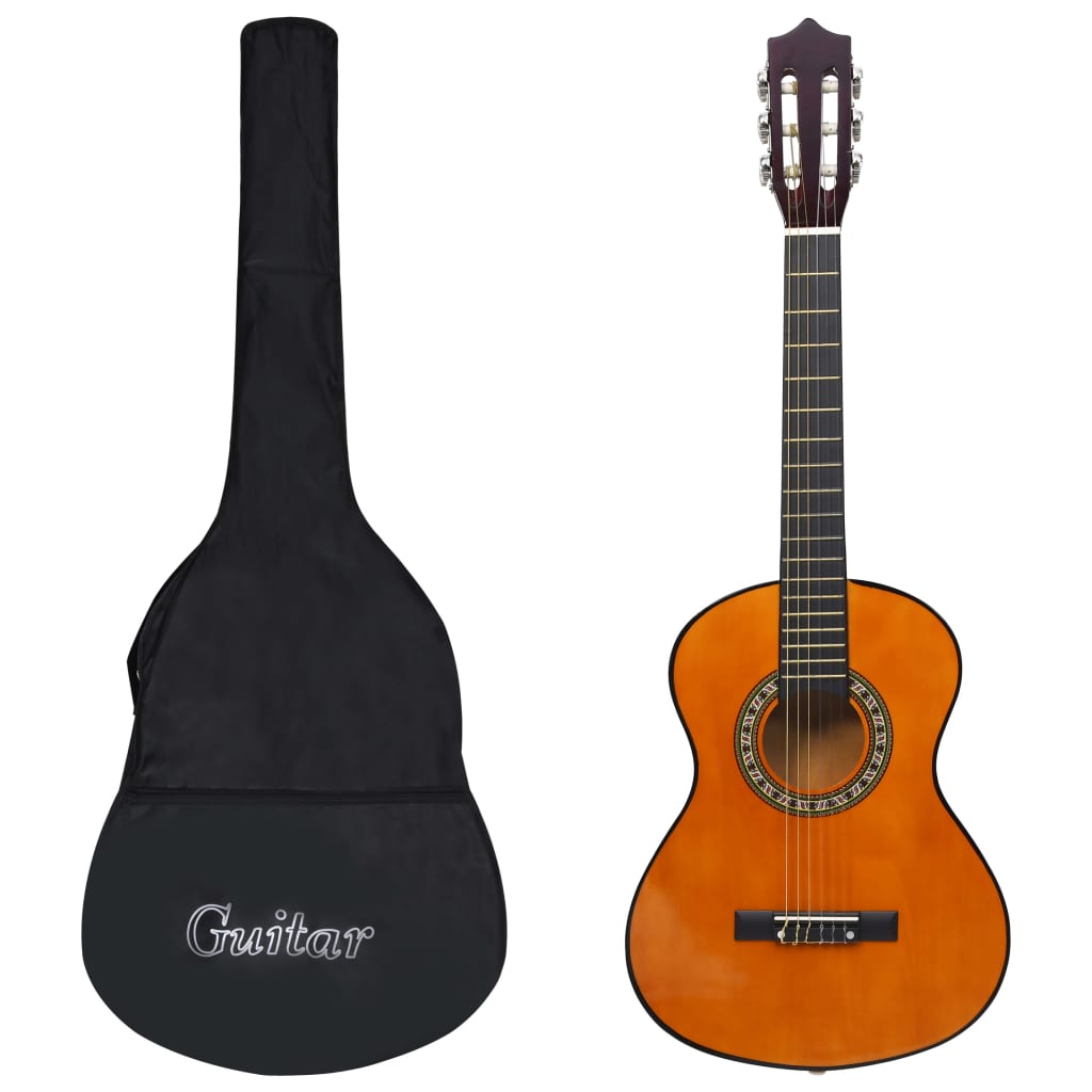 Guitarra clássica iniciantes/crianças c/ saco 1/2 34" tília