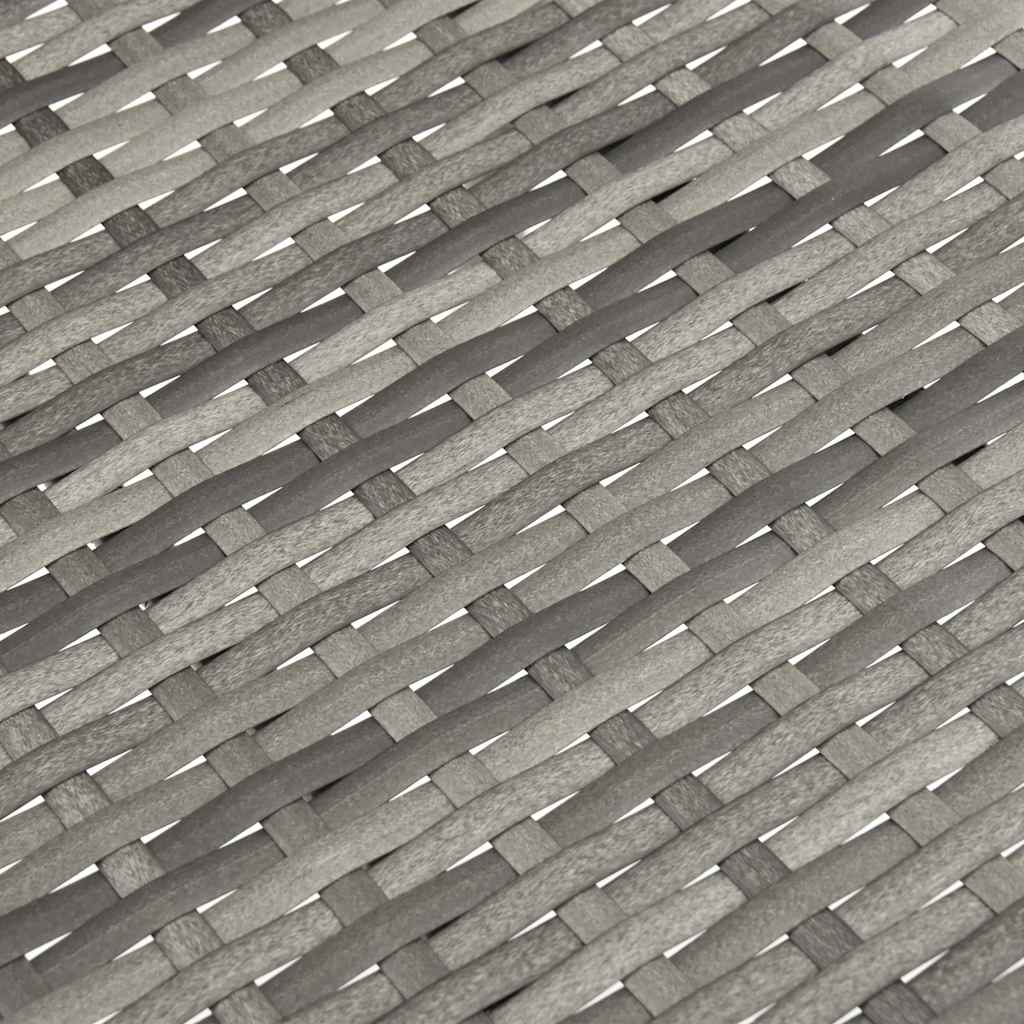 Cadeiras de exterior empilháveis 6 pcs vime PE cinzento