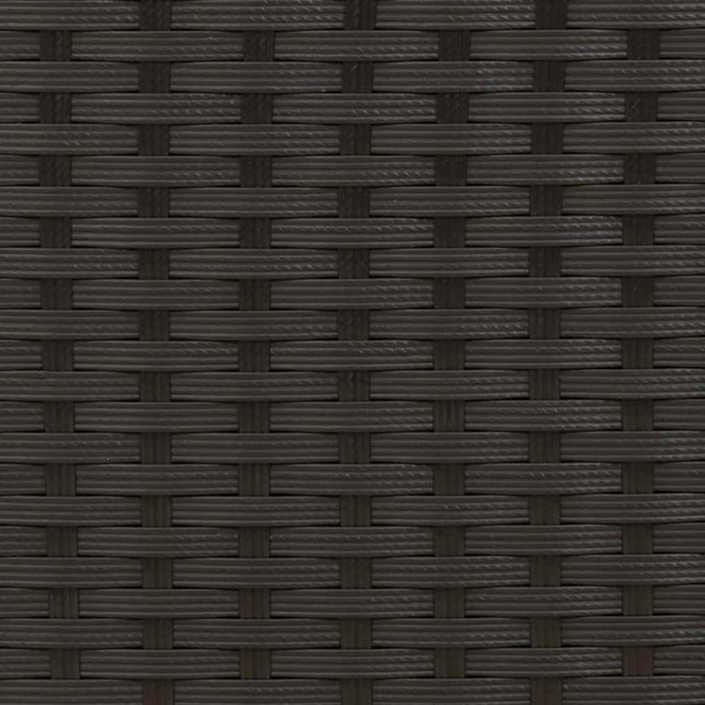 Cadeiras de exterior empilháveis 6 pcs vime PE castanho