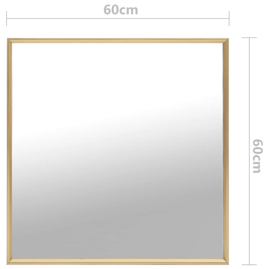 Espelho 60x60 cm dourado