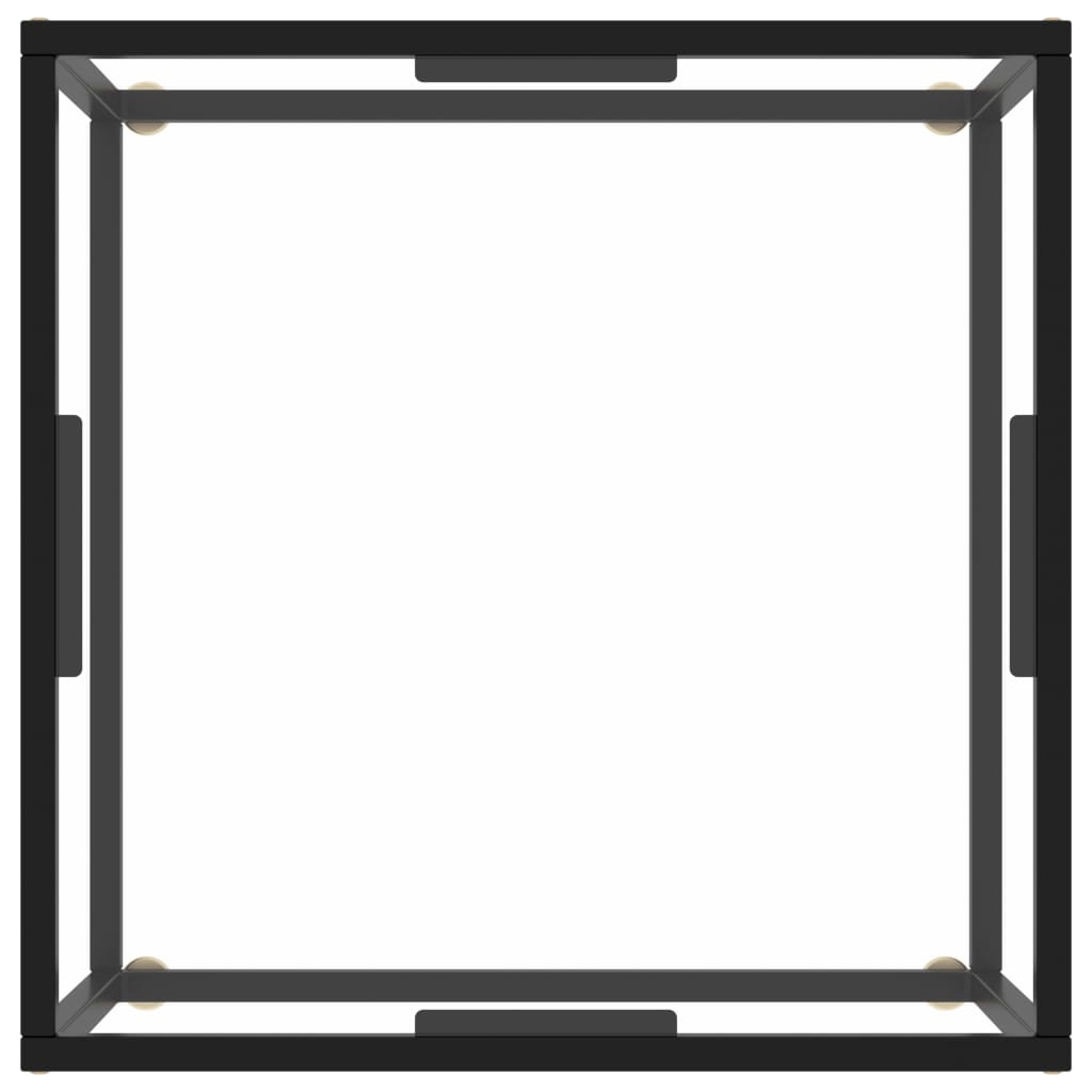 Mesa de centro 60x60x35 cm vidro temperado preto