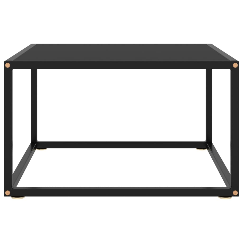 Mesa de centro 60x60x35 cm vidro preto