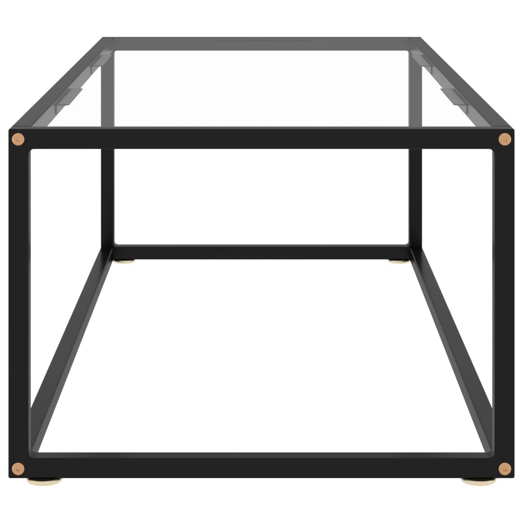 Mesa de centro 100x50x35 cm vidro temperado preto