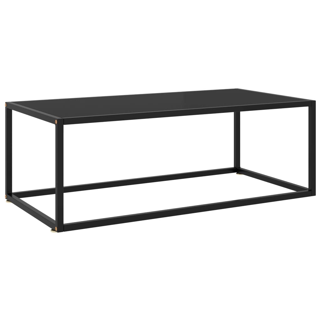 Mesa de centro 100x50x35 cm vidro preto