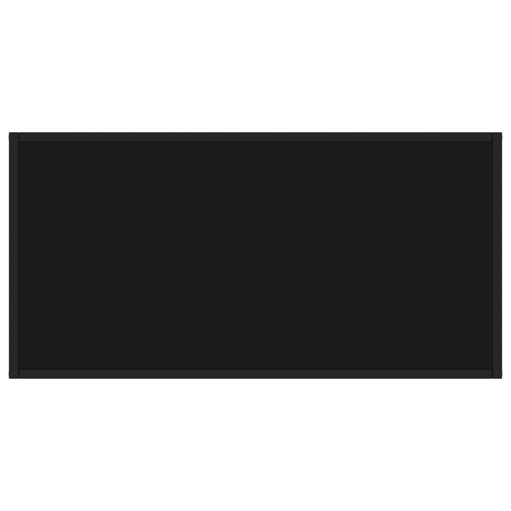 Mesa de centro 100x50x35 cm vidro preto