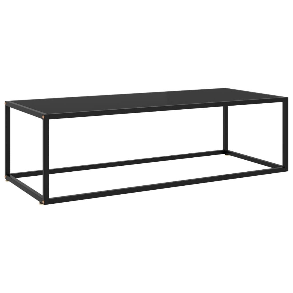Mesa de centro 120x50x35 cm vidro preto