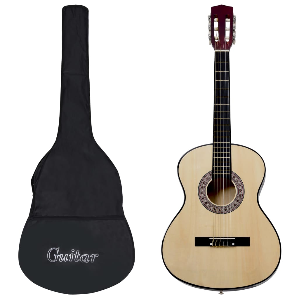 Guitarra clássica para iniciantes com saco 3/4 36" azul