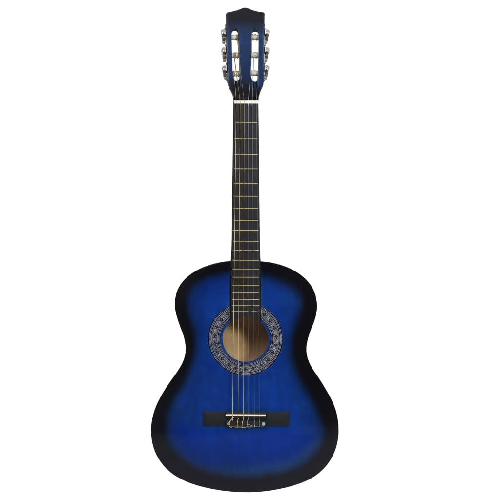 Guitarra clássica para iniciantes com saco 3/4 36" azul