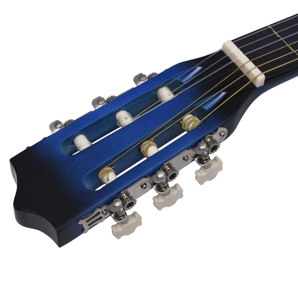 Guitarra clássica para iniciantes com saco 3/4 36" azul