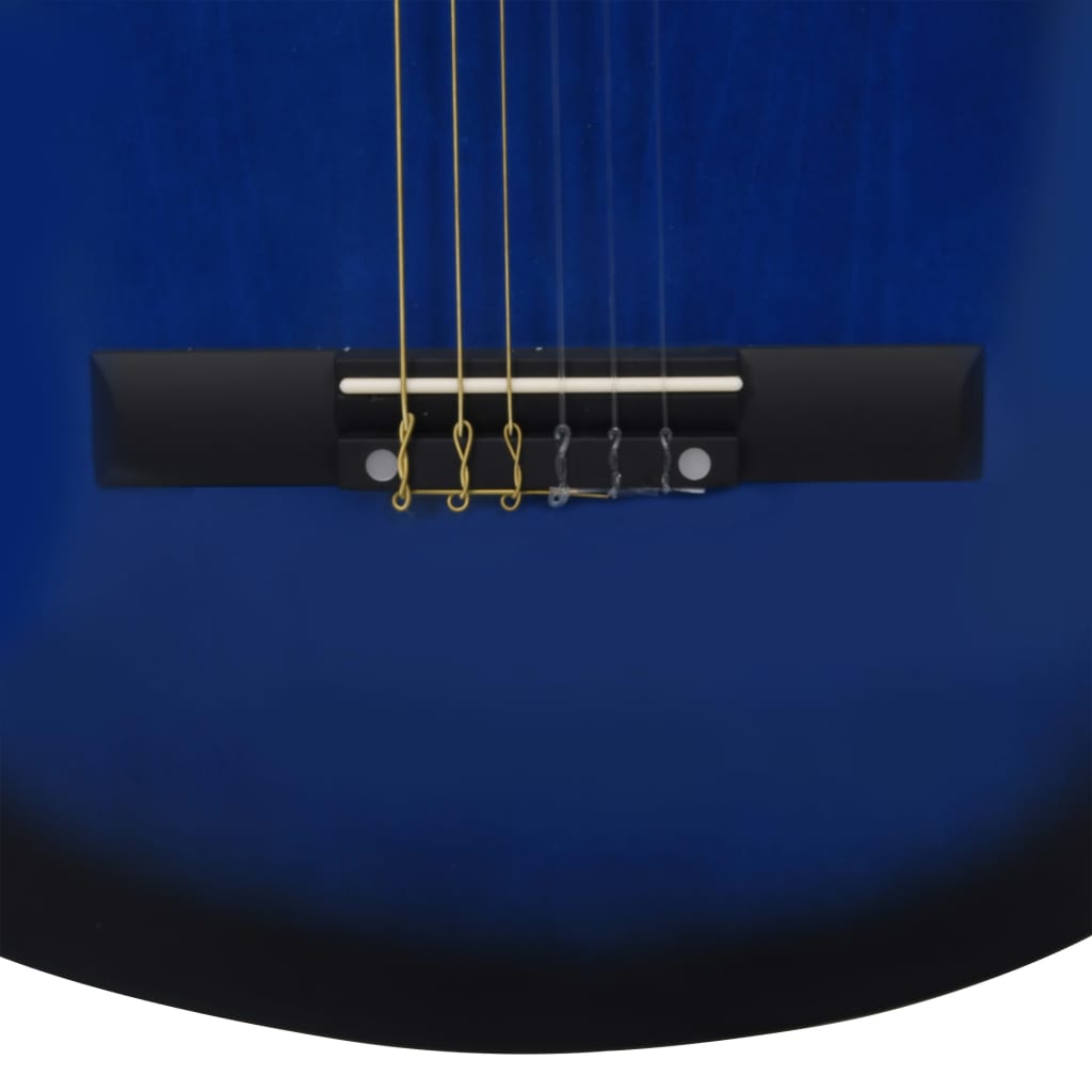 Guitarra clássica para iniciantes com saco 3/4 36" azul
