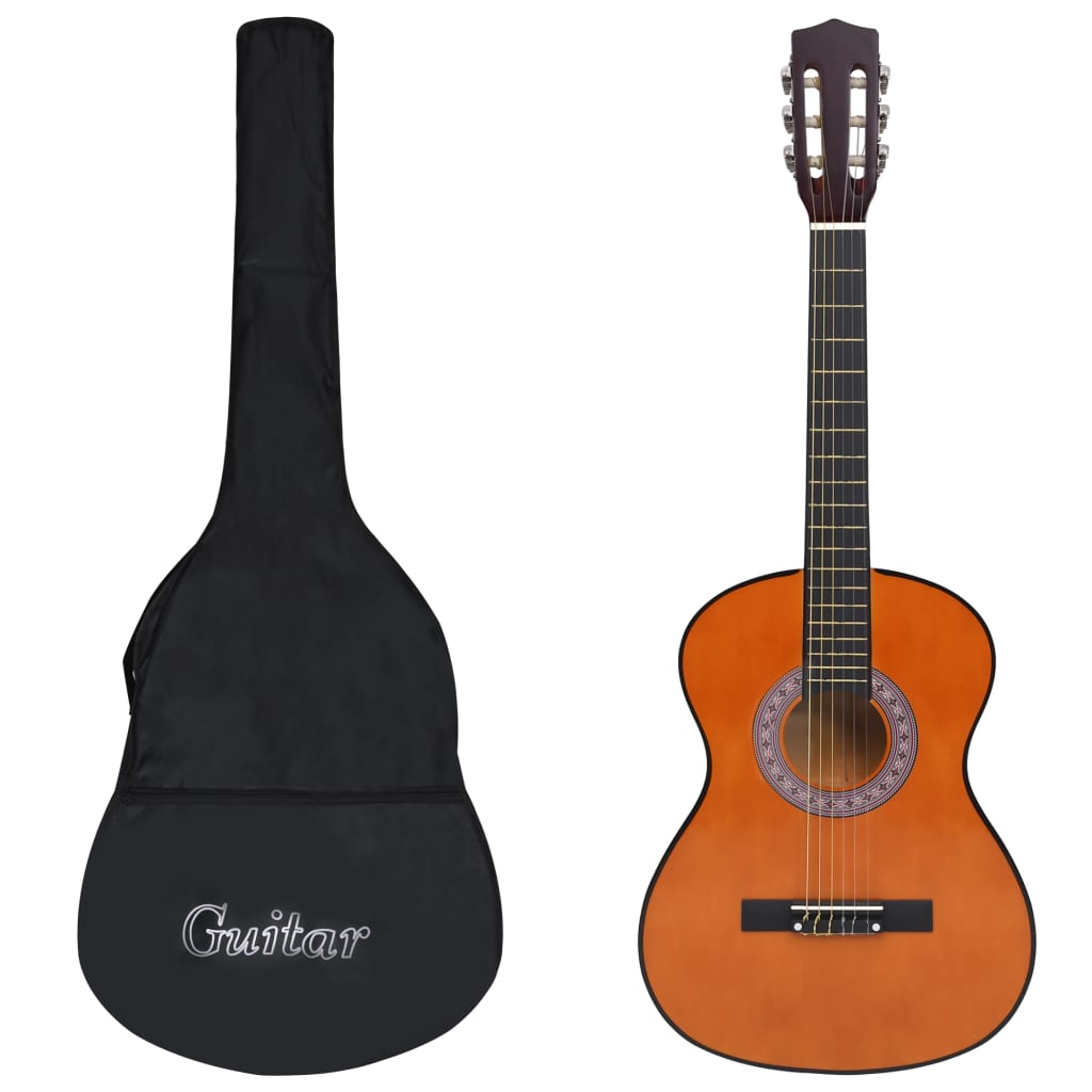 Guitarra clássica para iniciantes com saco 3/4 36" azul