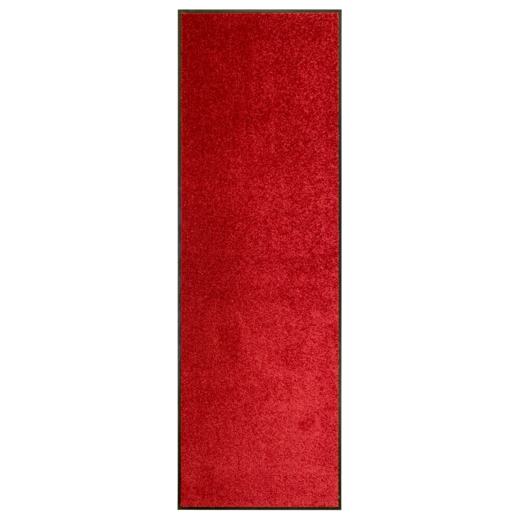 Tapete de porta lavável 60x180 cm vermelho