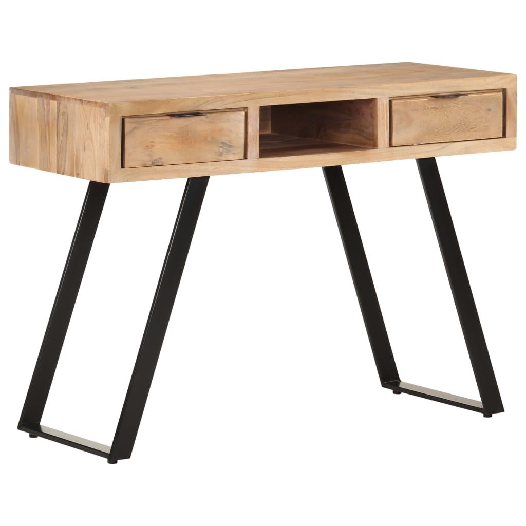 Secretária 107x45x79 cm acácia maciça com arestas vivas