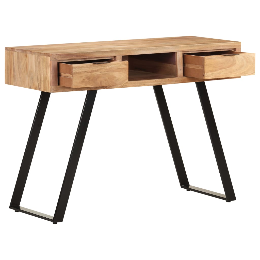 Secretária 107x45x79 cm acácia maciça com arestas vivas