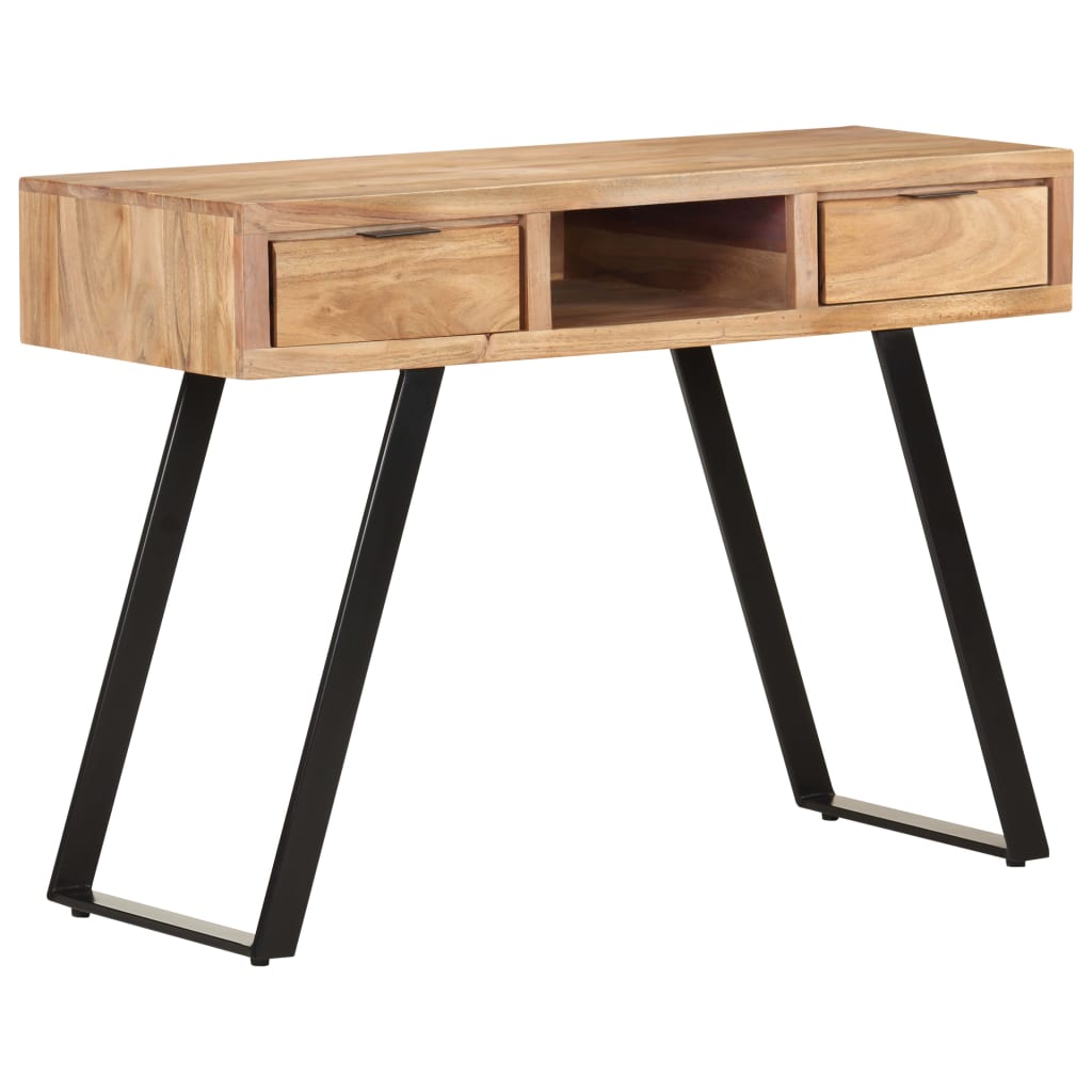Secretária 107x45x79 cm acácia maciça com arestas vivas