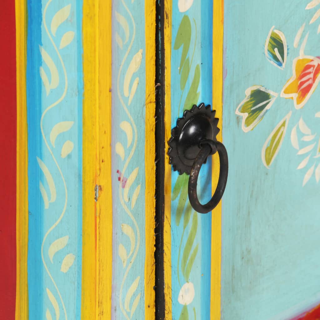 Aparador pintado à mão 40x30x90 cm madeira de mangueira maciça