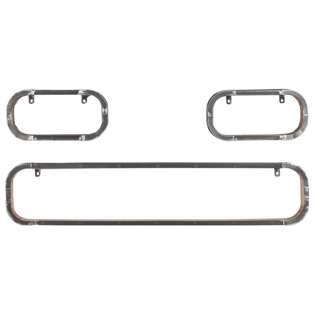 3 pcs conjunto de prateleiras de parede mangueira maciça