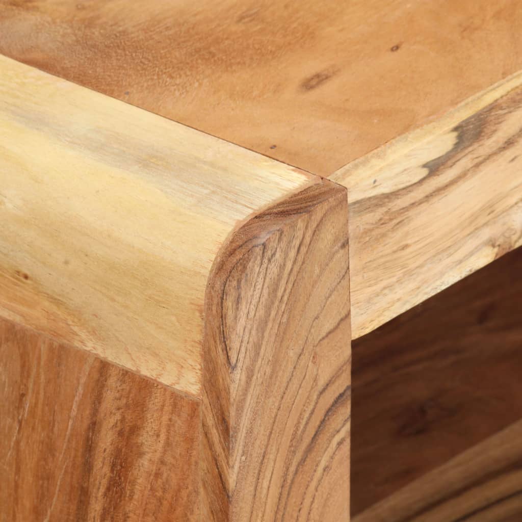 2 pcs móveis de TV cm madeira de acácia maciça