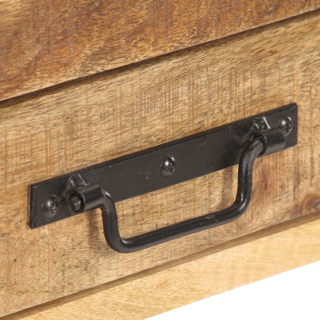 Aparador 120x30x75 cm madeira de mangueira áspera maciça