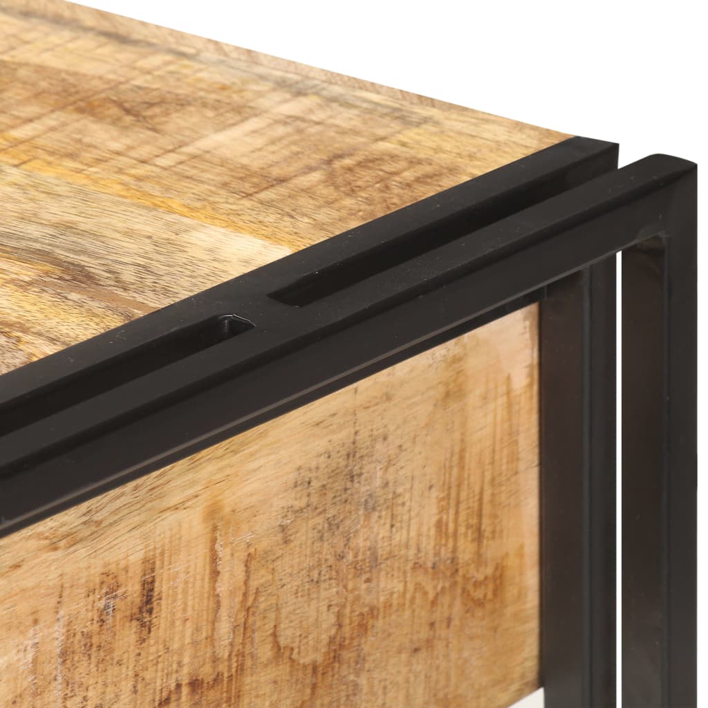 Aparador 120x30x75 cm madeira de mangueira áspera maciça