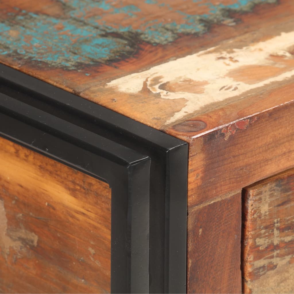 Aparador 120x30x75 cm madeira recuperada maciça