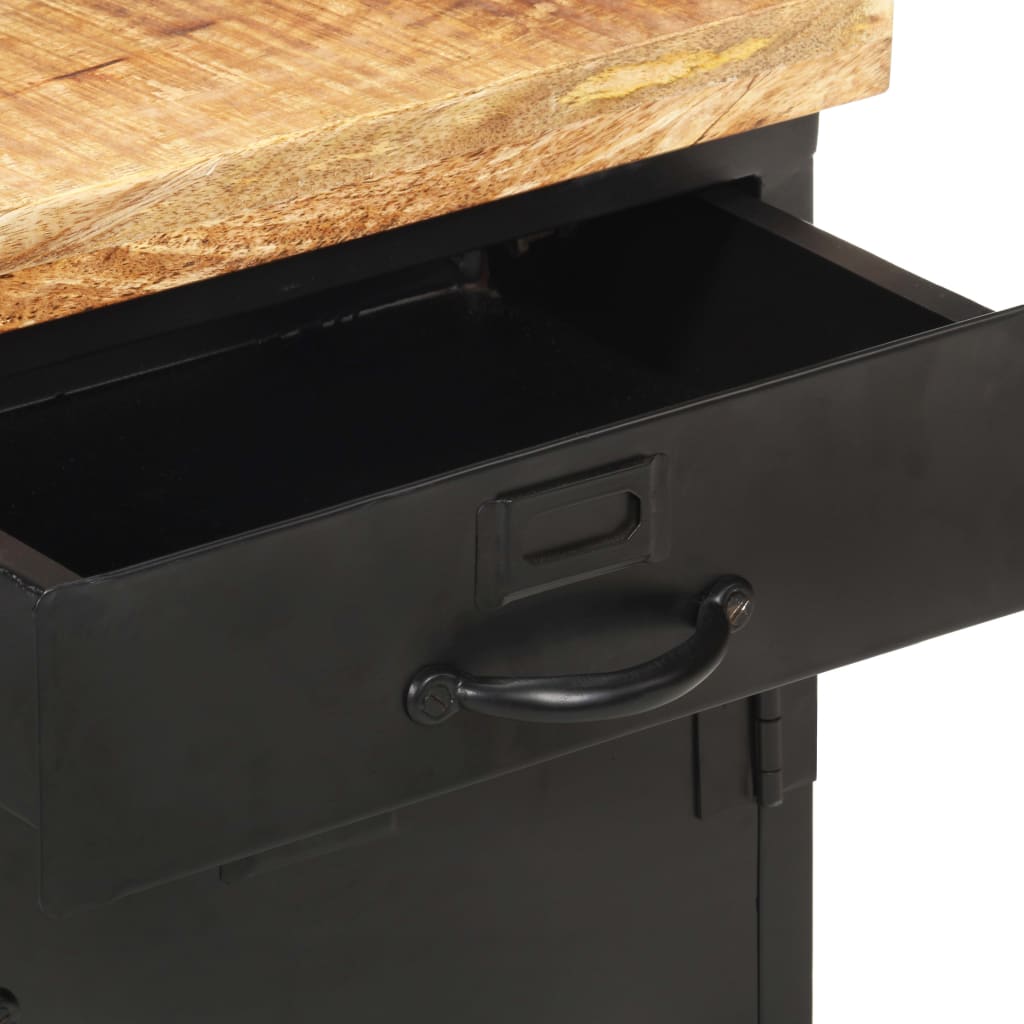 Mesa de cabeceira 40x30x52 cm madeira de mangueira áspera