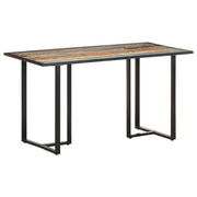 Mesa de jantar 140 cm madeira recuperada maciça