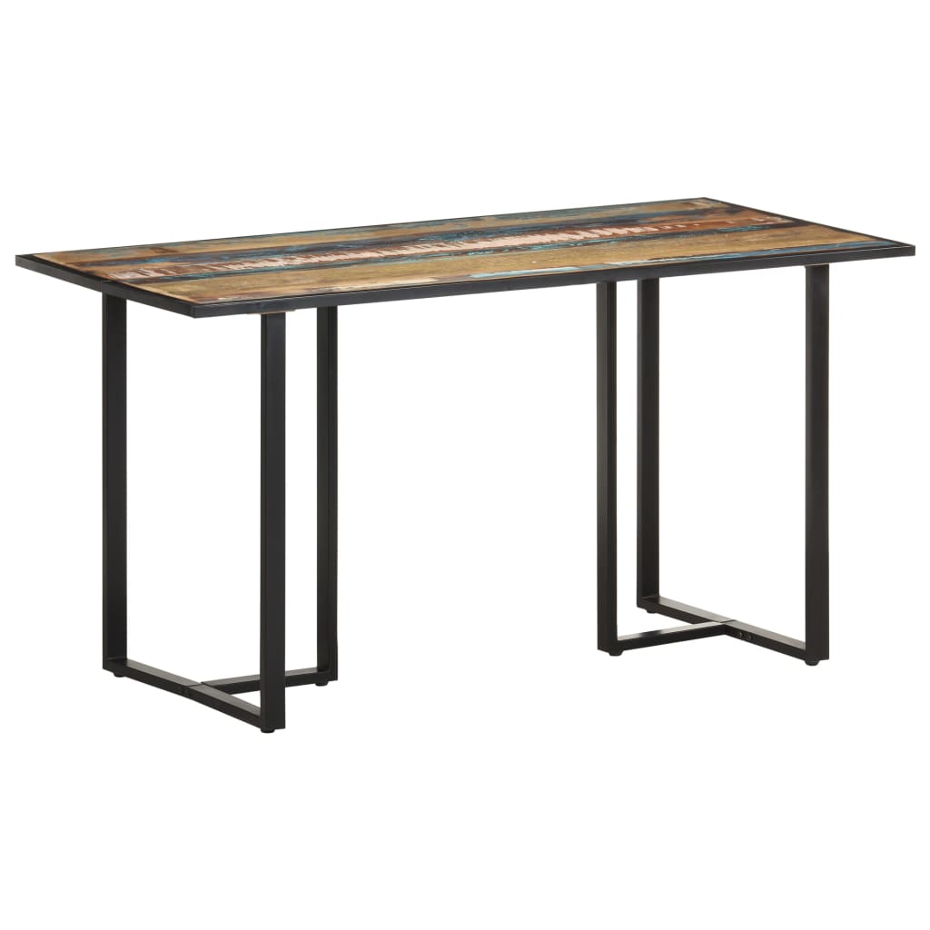 Mesa de jantar 140 cm madeira recuperada maciça