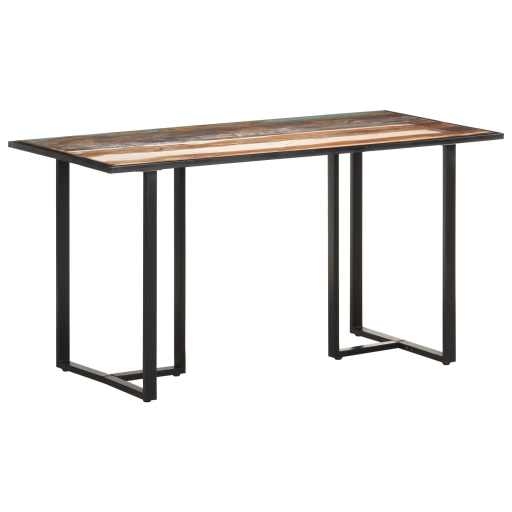 Mesa de jantar 140 cm madeira recuperada maciça