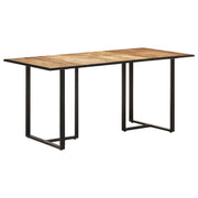 Mesa de jantar 160 cm madeira de mangueira áspera