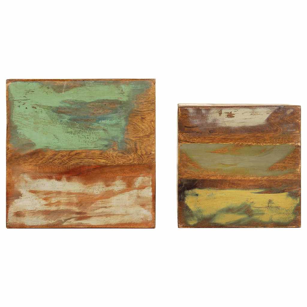 Suportes para plantas 2 pcs madeira recuperada maciça