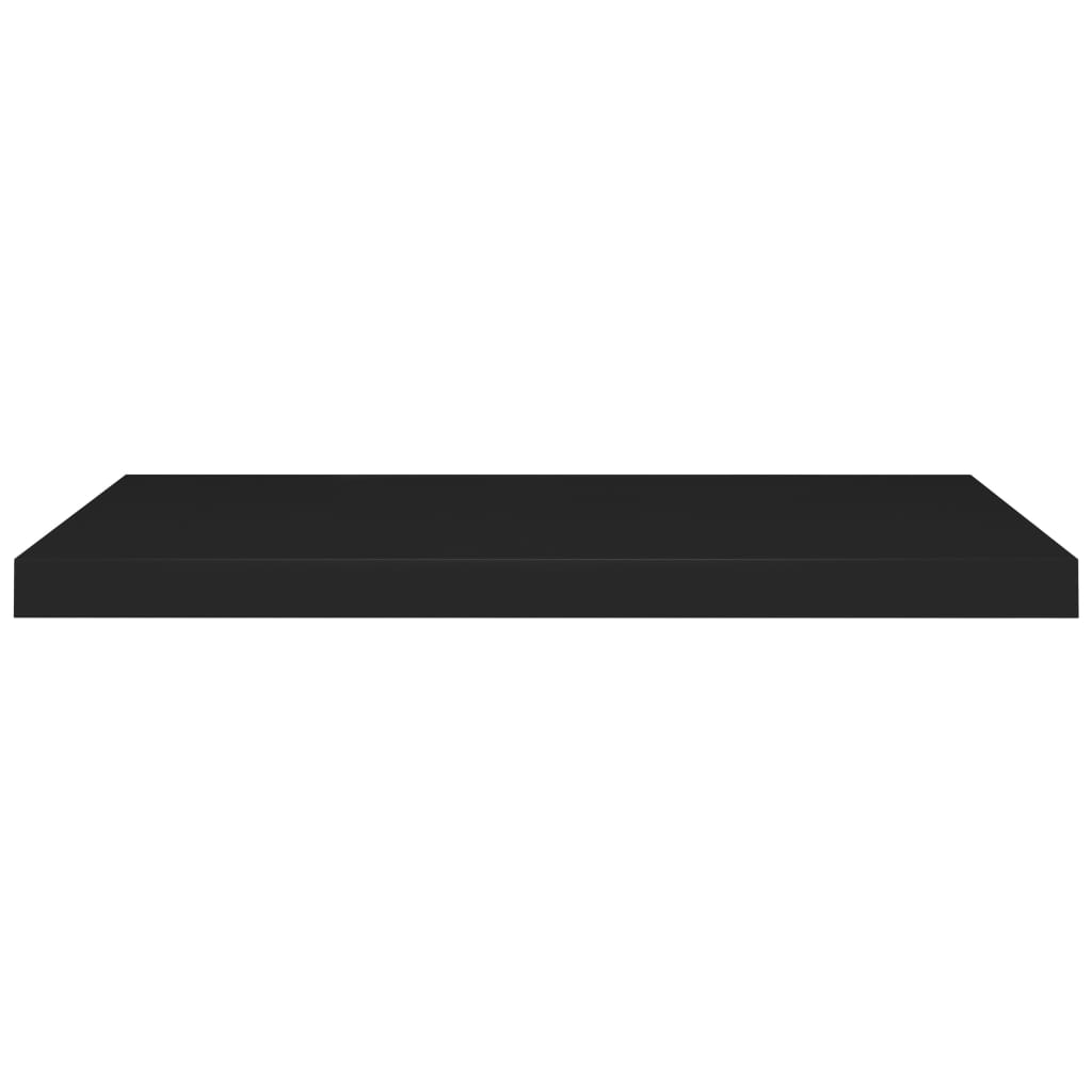 Prateleira de parede suspensa 80x23,5x3,8 cm MDF preto