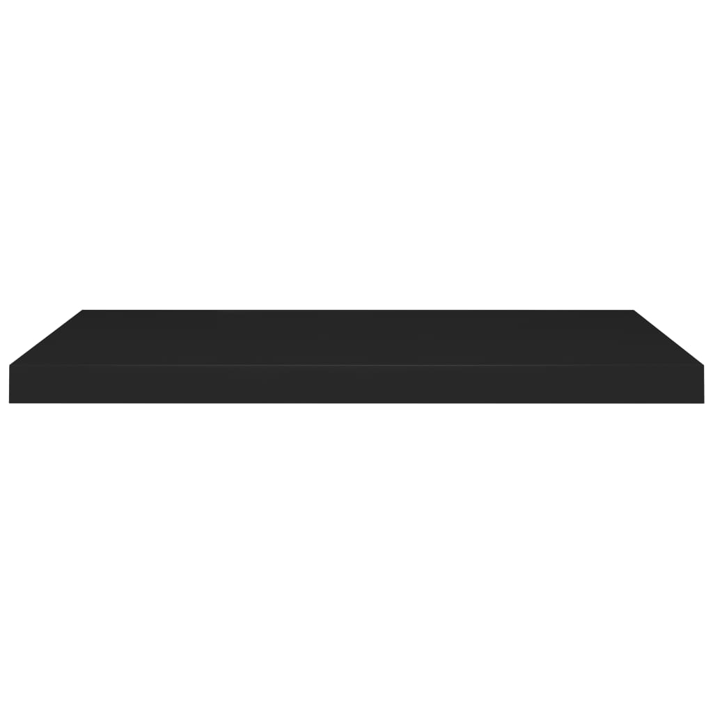 Prateleiras parede suspensas 4 pcs 80x23,5x3,8cm MDF preto