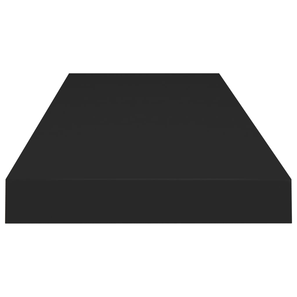 Prateleiras parede suspensas 4 pcs 80x23,5x3,8cm MDF preto
