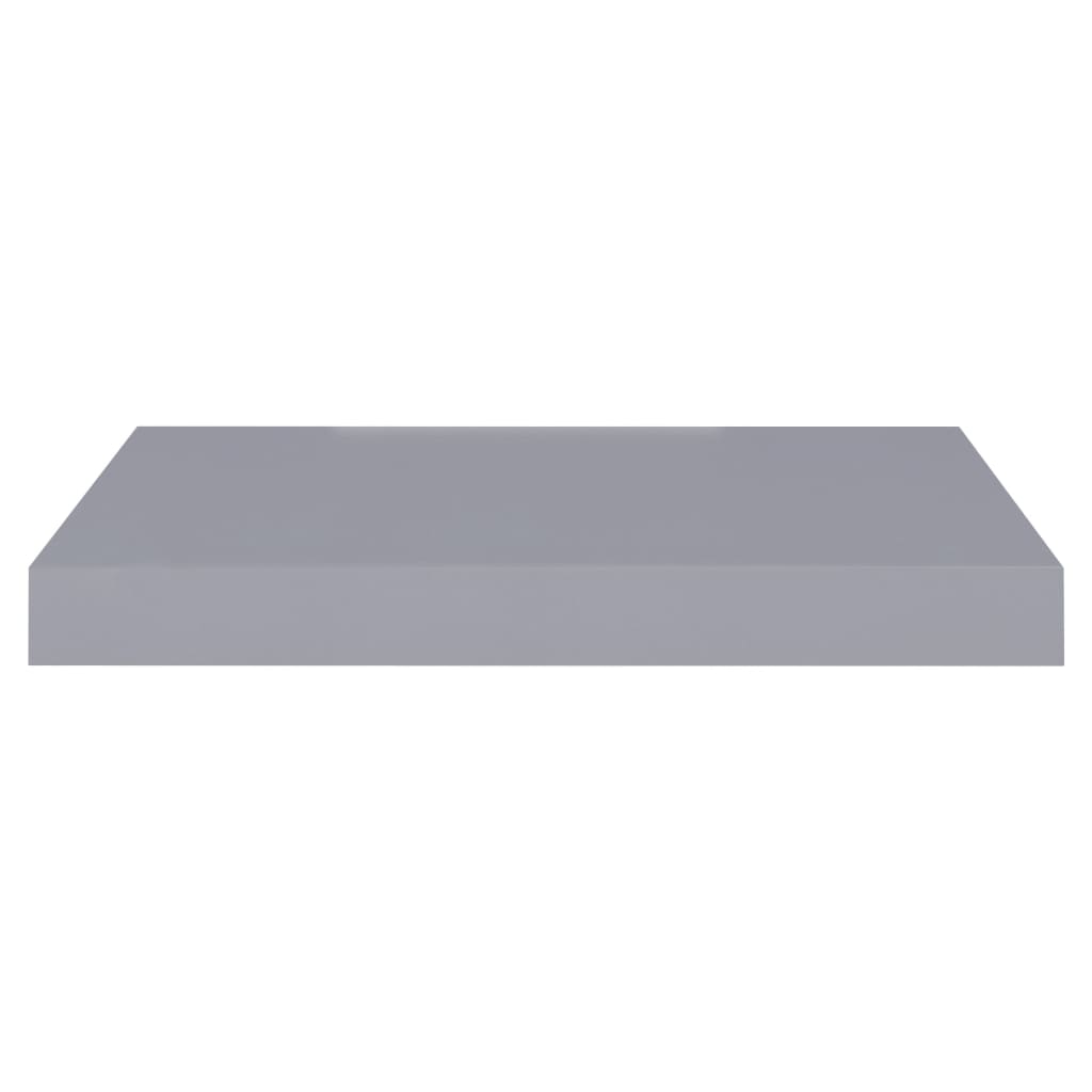 Prateleiras de parede suspensas 2 pcs 40x23x3,8cm MDF cinza