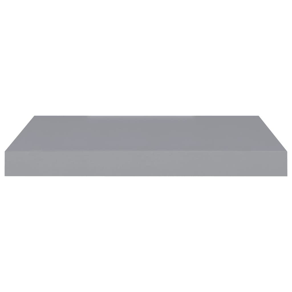 Prateleira de parede suspensa 50x23x3,8 cm MDF cinzento