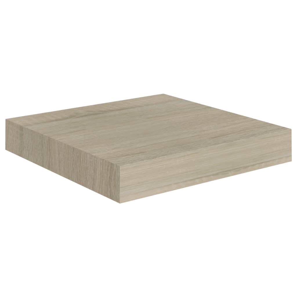 Prateleiras de parede suspensas 2pcs 23x23,5x3,8cm MDF carvalho