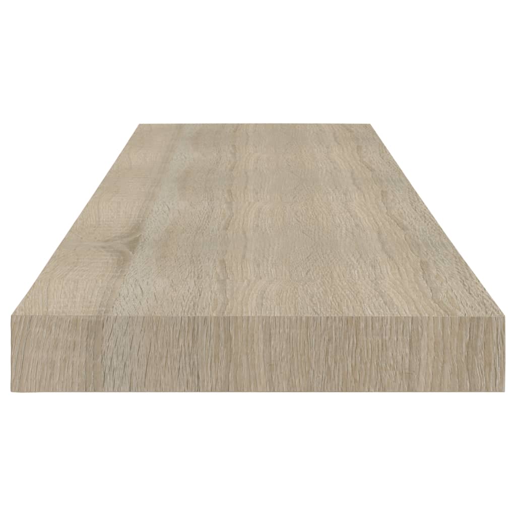 Prateleiras parede suspensas 2 pcs 80x23,5x3,8cm MDF carvalho