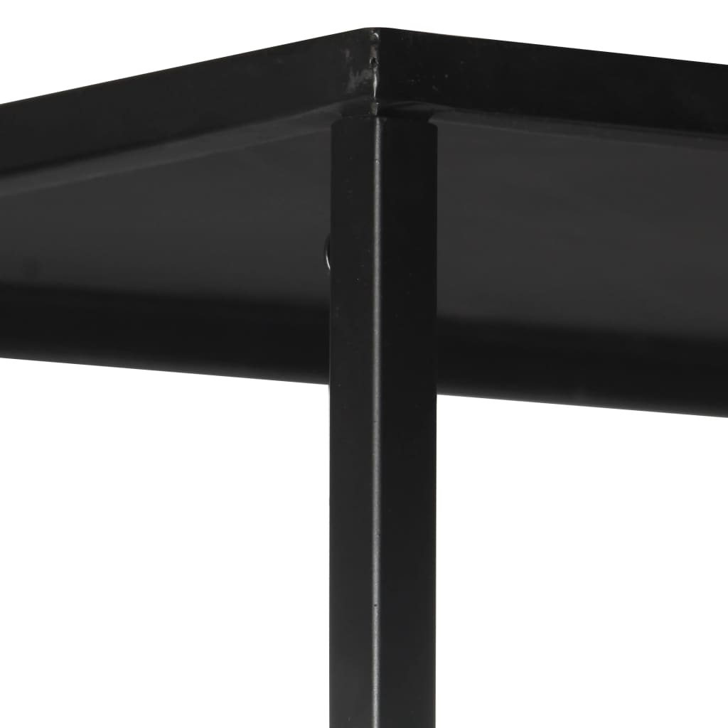 Estante 80x35x180 cm madeira de mangueira áspera e ferro