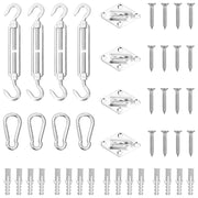 12 pcs conjunto de acessórios p/ para-sol vela aço inoxidável