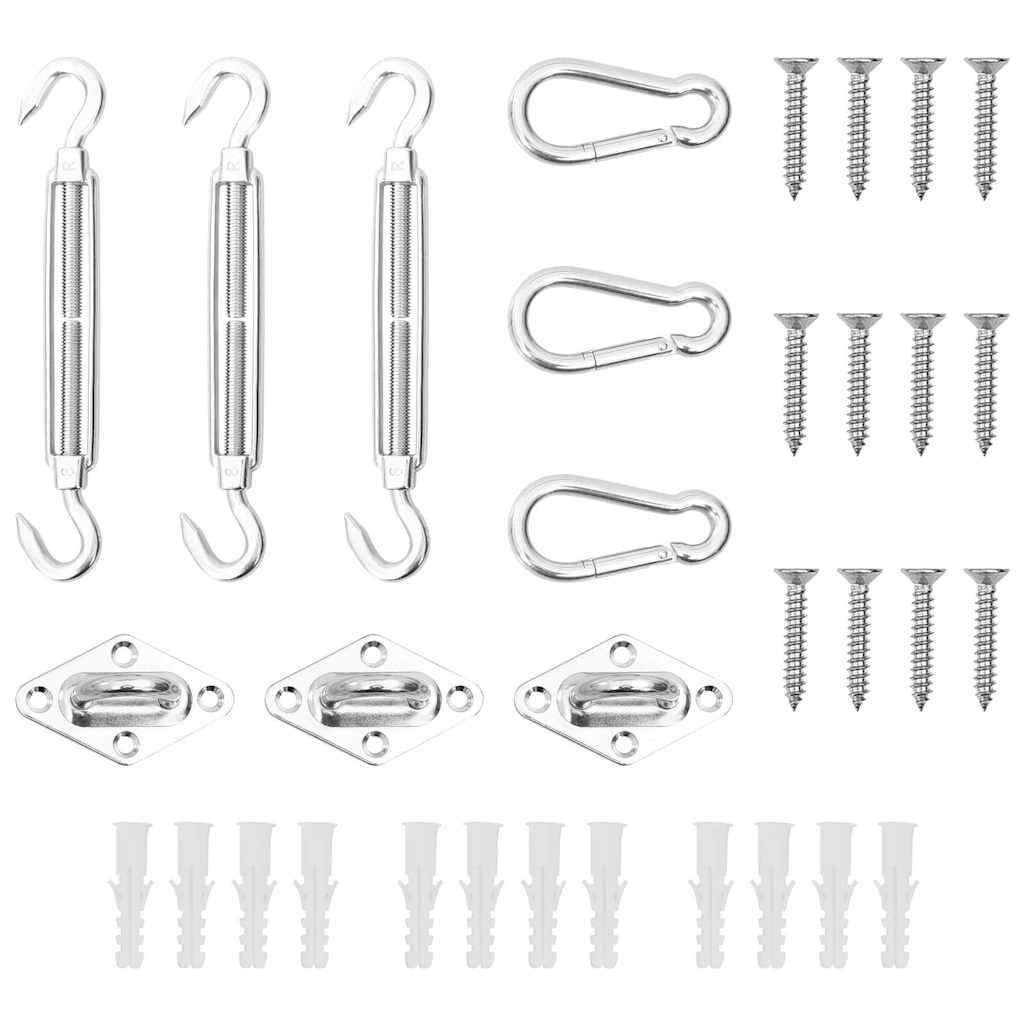 12 pcs conjunto de acessórios p/ para-sol vela aço inoxidável