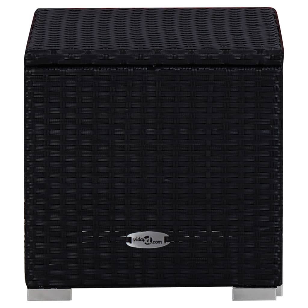 Espreguiçadeira com almofadão e mesa de centro vime PE azul