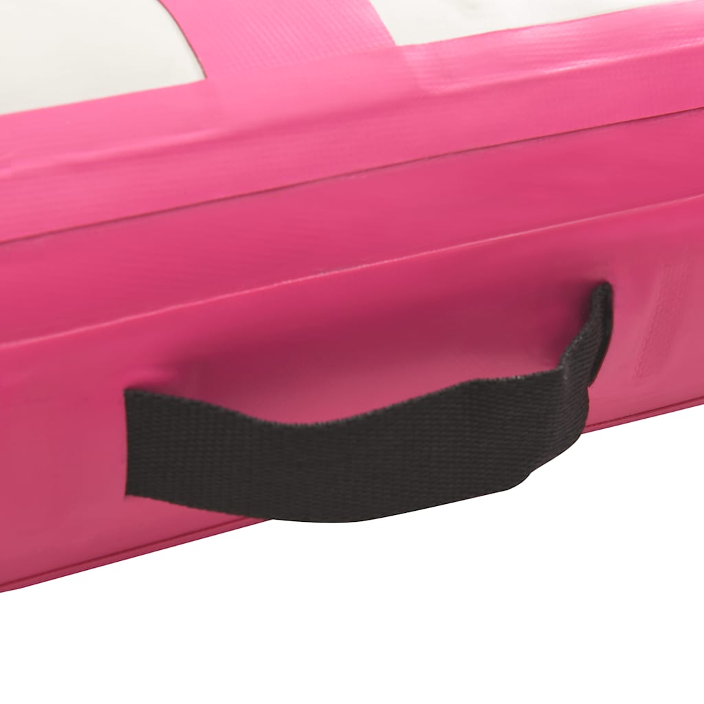 Colchão de ginástica insuflável c/ bomba 60x100x10 cm PVC rosa