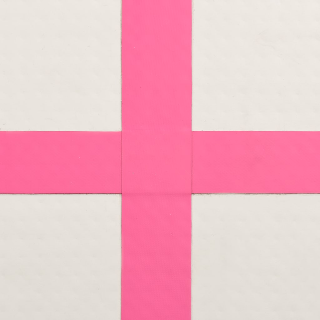 Colchão de ginástica insuflável c/ bomba 60x100x10 cm PVC rosa
