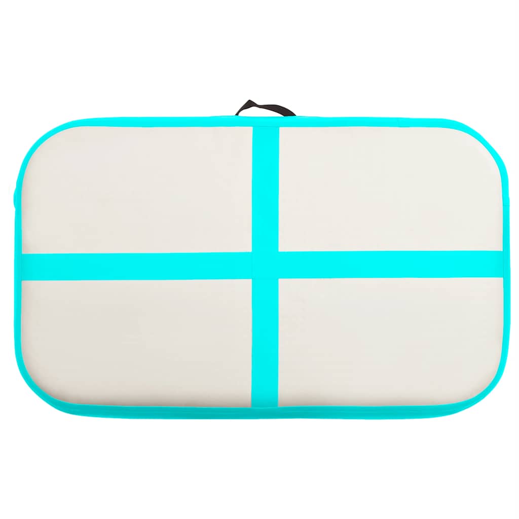 Colchão de ginástica insuflável c/ bomba 60x100x10 cm PVC verde