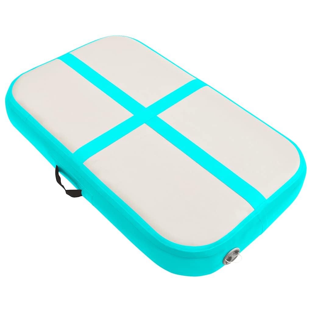 Colchão de ginástica insuflável c/ bomba 60x100x20 cm PVC verde